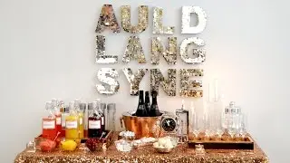 New Years Eve Champagne Bar & DIY Glasses!