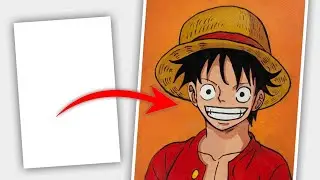 Luffy Drawing Easy Tutorial Step By Step | Anime Drawing 