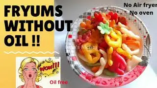 Fryums without oil/ No oven or air fryer/Crispy fryums or vathal without oil/Zero oil crisps