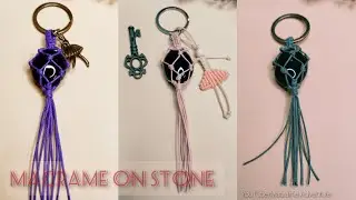 DIY handmade Macrame keychain | Macrame on a stone