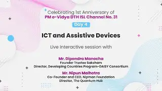 NCERT Celebrating 1st Anniversary of PM e-Vidya DTH ISL Channel No. 31  Class:  I-XII  Live