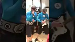 The Aquabats in a Nike store, 2005. Free socks for everyone! Watch the full video on our Patreon