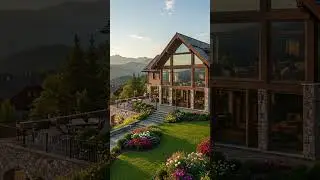 Title: Majestic Mountain Retreat: Where Luxury Touches the Sky  #dreamhome #nature #scenery