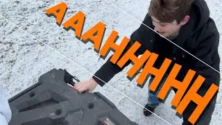 I rode a skateboard in the snow