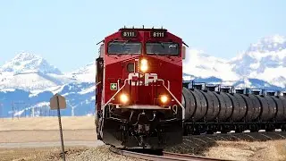 RARE!! BNSF SD70MAC 9893!! Canadian Pacific Crude Oil (CP 568) East near Pincher Creek, AB