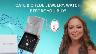 Cate & Chloe Hooped Earrings & Matching Necklace #whitegold #necklace #earrings #giftforher #jewelry