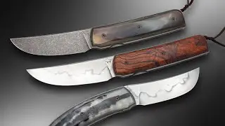 Forged Japanese Styled Knives by the Maker Guy Poggetti | Triple Knife Review | Carbon Steel Hamon