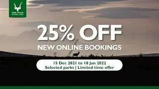 Save 25% on bookings between 15 December & 10 January 2022 at Selected Parks