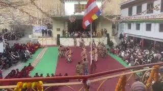 Cham dance by monks of key Monastery on the occasion of Himachal day in the presence of CM