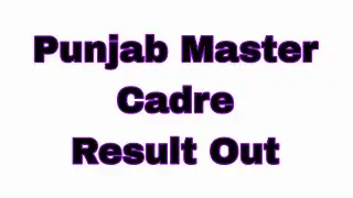 Punjab Master Cadre Result Out   # Punjabmastercadre  #Punjabexam #punjabresults