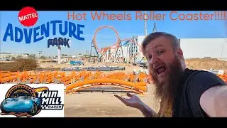 HOT WHEELS LOOPING COASTER is going up! Mattel Adventure Park Construction Update 5
