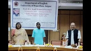INDIAN LITERATURE, INDIAN VISION: Prof. Kapil Kapoor, University of Rajasthan, Jaipur, 9 Sept. 2024