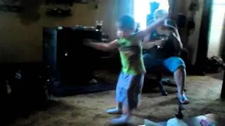 My nephew dancing to david dewees