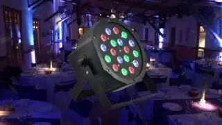 PAR LED FLAT 18 watts RGB DMX - AUDIORITMICO - DIMMER - STROBO