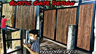 Rustic GATE DESIGN Part2 Installation of Service Gate | Modern Gate | How to apply Oil Wood Stain
