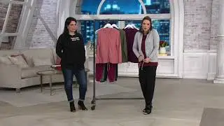 AnyBody Loungewear Cozy Knit Zip-up Jacket with Drawstring on QVC