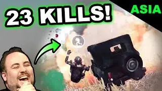 PLAYED IN THE ASIA SERVER FOR THE FIRST TIME AND THIS HAPPENED! - 23 KILLS (PUBG MOBILE)