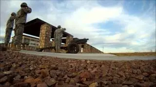 Cannon at flag lowering at Ft. Bliss