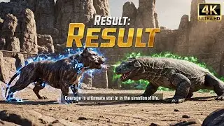 Komodo Dragon vs. American Pitbull: Poison vs. Muscle ( Simulation )