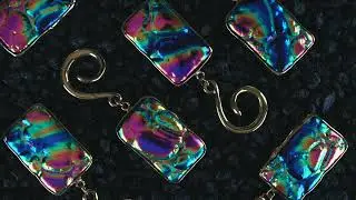 Rainbow Block Glass Ear Weights | UrbanBodyJewelry.com