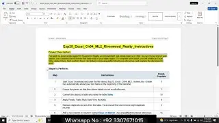 EXP25 Excel Chapter 04 ML2 &ndash; Riverwood Realty | MyITLab Pearson Excel 2021/365
