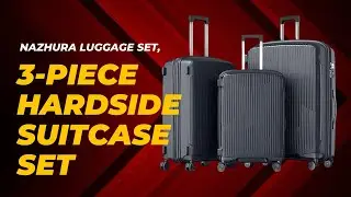 Nazhura Luggage Set &ndash; 3-Piece Hardside Suitcase Set with Spinner Wheels, TSA Lock, Lightweight
