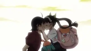 The Moment When Mayoi Chan Kissing Araragi Kun