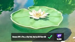 Bounce Off a Tire, a Lily Pad, And an Air Vent - Fortnite Quests