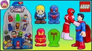 Marvel Ooshies Series 3 7 Pack Opening ! Imaginext Superman battles Power Rangers! Marvel Blind Bags