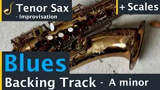 Tenor Saxophone Blues Backing Track Jam in A Minor | Improvisation