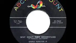1958 HITS ARCHIVE: Why Don&rsquo;t They Understand - George Hamilton IV