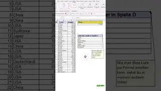 Wie du in 7 Sekunden ein Dropdown-Men&uuml; erstellst #excel #shorts #exceltricks #exceltips # #lernen