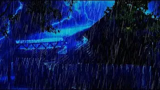 Fall Asleep Fast in Under 2 Minutes with Heavy Rainstorm & Powerful Thunder on a Tin Roof House