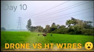 Drone vs HT wires 😲😲😲. | Day 10/60 days challenge|Ritik Chaudhary| lucknow drone flying 