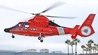 Airbus Helicopters (Eurocopter) MH-65 Dolphin USCG landing at Hai Heli Expo | #helicopter