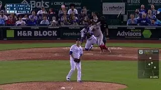 Hanley Ramirez does a crafty bat flip after a single