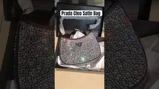 Prada Cleo Satin Bag with Crystals #prada #pradabag #pradashoulderbag #pradacleobag