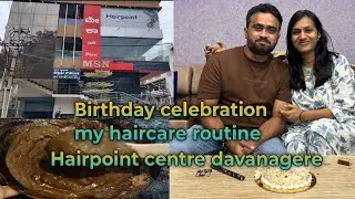 My haircare routine || Mehendi application ||Hairpoint centre || Birthday celebration with kids😍