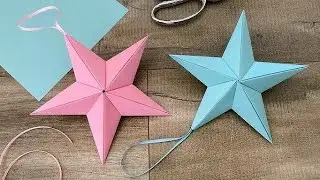 Создание красивой 3D-звезды из бумаги / Простая бумажная звезда