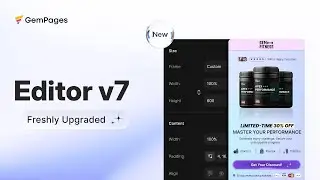 GemPages v7 New Editor - Less Effort, More Conversions