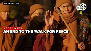LIVE: Buddhist monks conclude 2,300-mile 'Walk for Peace' at the Lincoln Memorial in Washington, DC