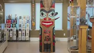 Haida Bear Raven Transformation Totem Pole by Jason Watts