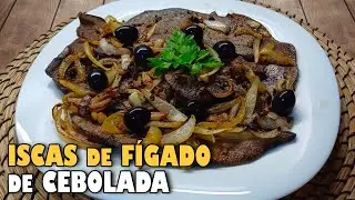 ISCAS de F&Iacute;GADO de CEBOLADA‼️Receita Tradicional #petiscos #receitas #culinaria #receitafacil