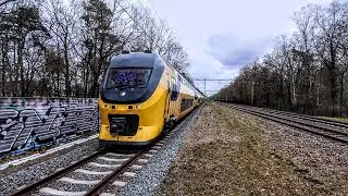 Facing 10 cars of VIRM and Flow VIRMm at Wolfheze - Fly-by -