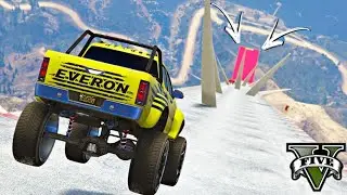 GTA V Online: DESCENDO A MEGA RAMPA DE GELO CHEIA DE CATAVENTO EÓLICO!! ( INSANO )