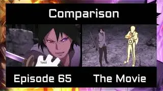 Naruto and Sasuke VS Momoshiki Comparison  Boruto Episode 65 VS The Movie