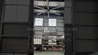 HVLS FAN FM-4.3M-169INCH-DC MOTOR MARCKEEZ CEILING FAN CEILING FAN #airflow #home #energyefficiency