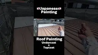 🇯🇵 Roof Painting #painting#japanesepainting#roof #JapaneseCraftmanship#JapanesePainter#diy