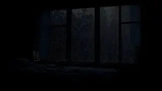 Dark Room Ambience - Relax with Heavy Rain, Soothing Nature ASMR for Deep Sleep and Restful Nights