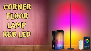 Vexinat Corner Floor Lamp, Smart RGB LED Corner Lamp with App & Remote, Modern Floor Lamp